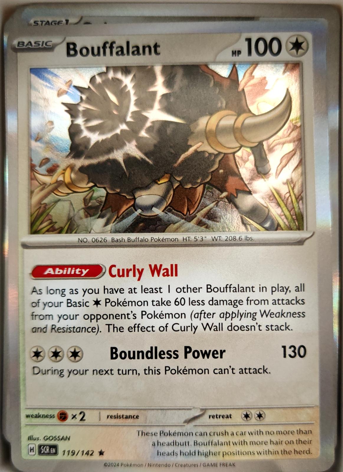 Bouffalant - 119/142 - Holo - STELLAR CROWN - Pokemon - Rare | AA06-69