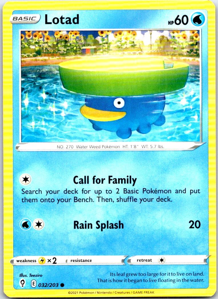 Lotad - 032/203 - - EVOLVING SKIES - Pokemon - Common | AB29-40
