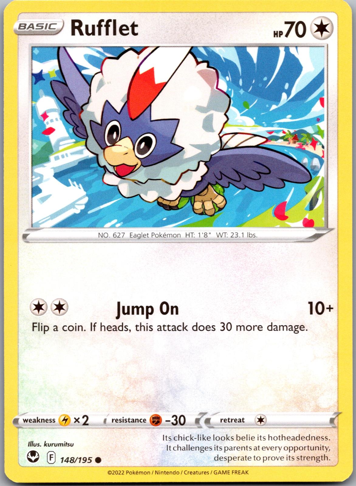 Rufflet - 148/195 - - SILVER TEMPEST - Pokemon - Common | AA90-50