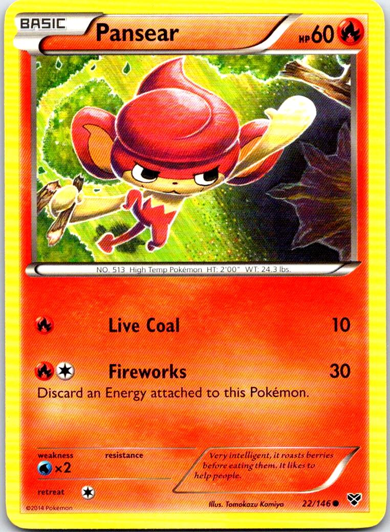 Pansear - 22/146 - - XY BASE SET - Pokemon - Common | AB73-38