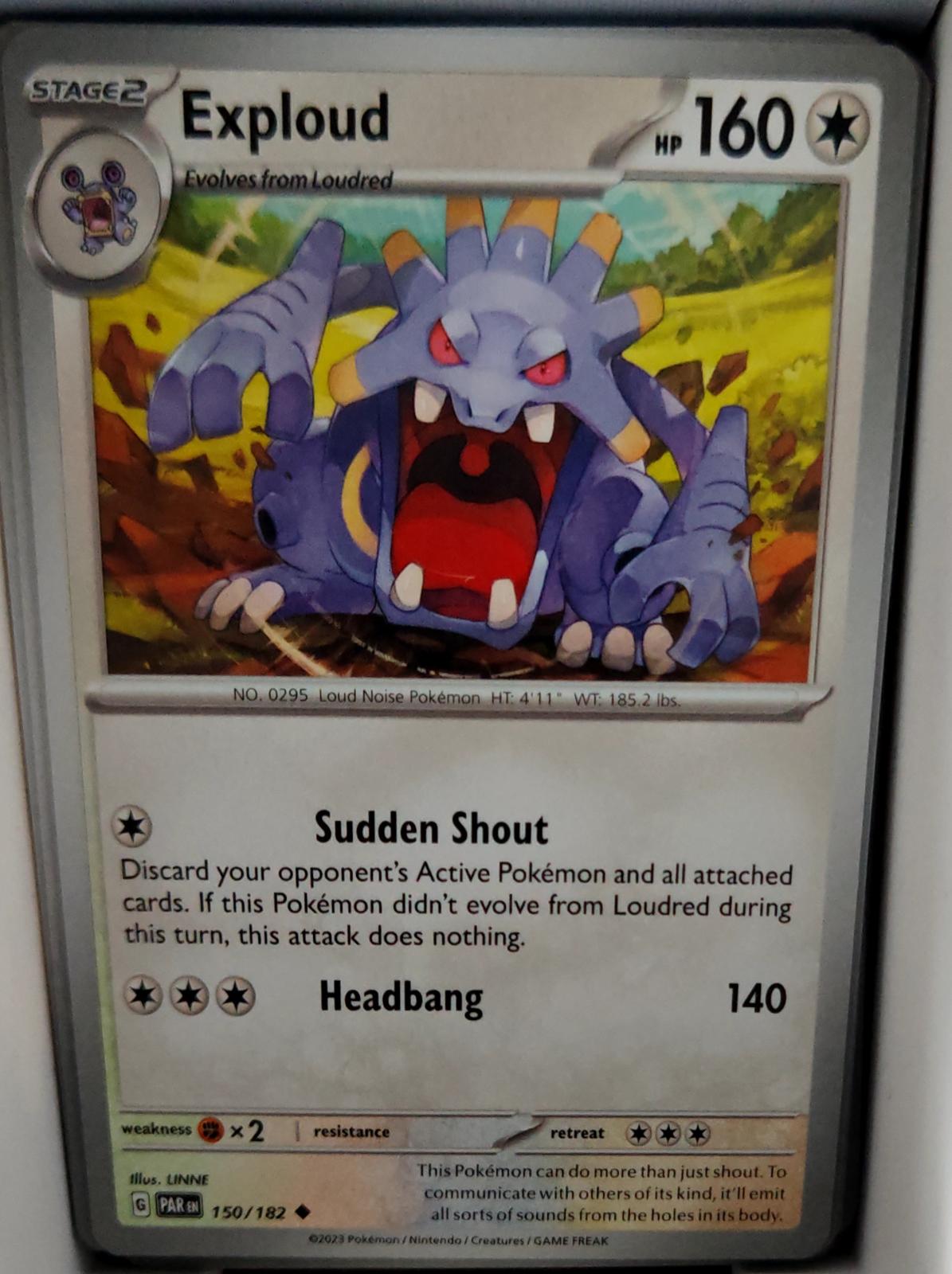Exploud - 150/182 - - PARADOX RIFT - Pokemon - Uncommon | AA39-29