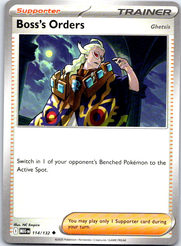 Boss's Orders - 114/132 - - MEGA EVOLUTION - Pokemon - Uncommon | AC23-18