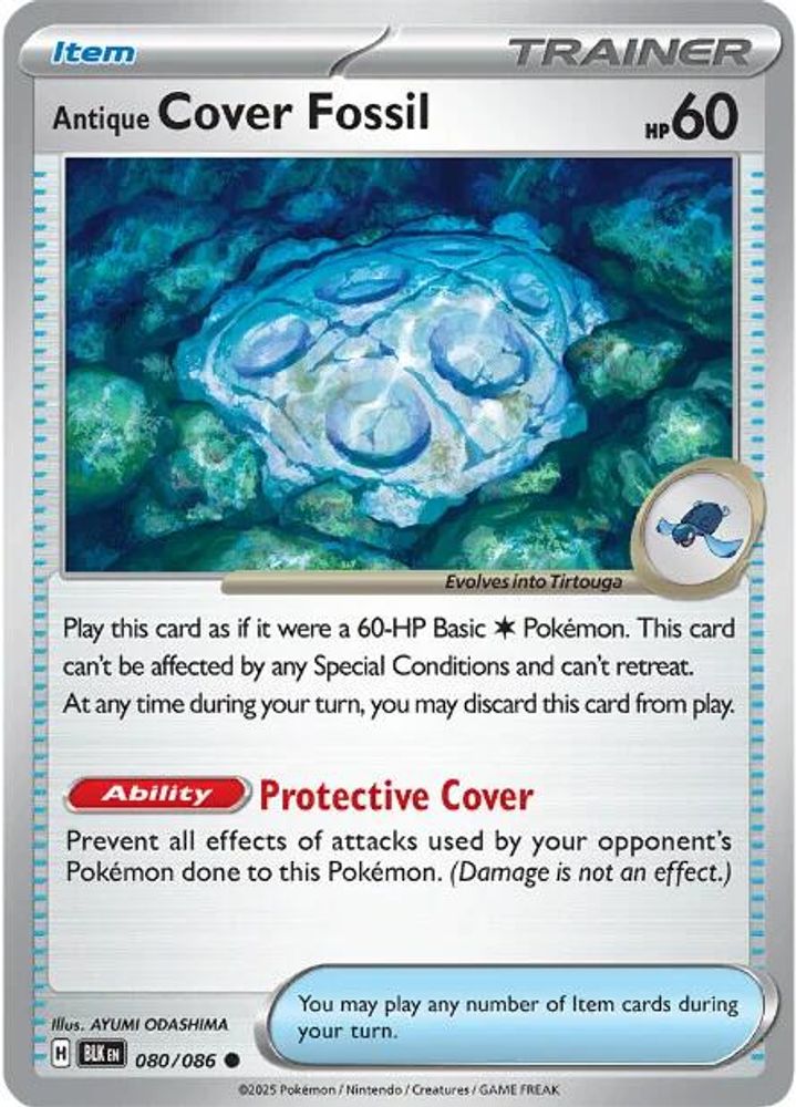 Antique Cover Fossil - 080/086 - - BLACK BOLT - Pokemon - Common | AA41-91