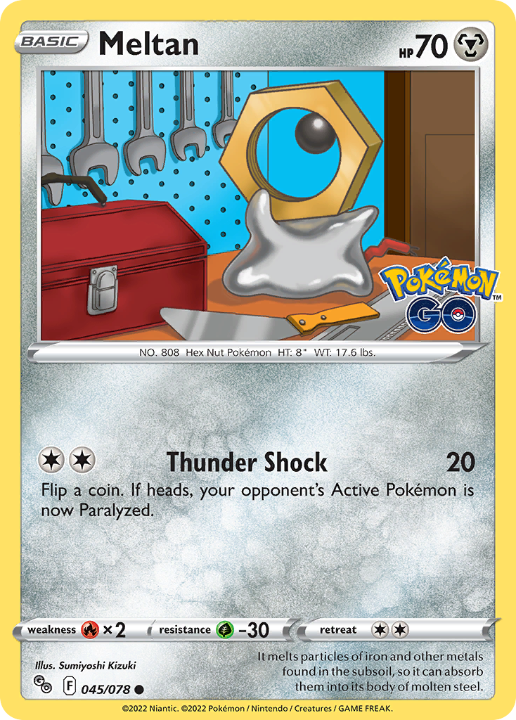 Meltan - 045/078 - Reverse Holo - POKEMON GO - Pokemon - Common | AA119-5