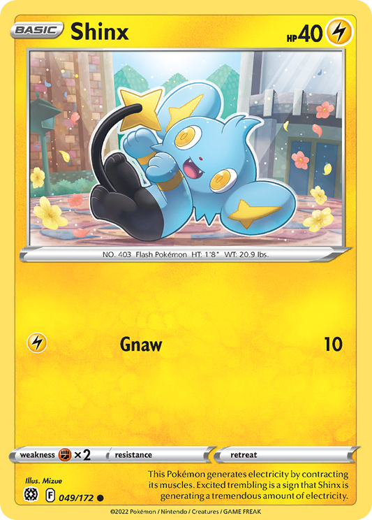 Shinx - 049/172 - Reverse Holo - BRILLIANT STARS - Pokemon - Common | AA22-61