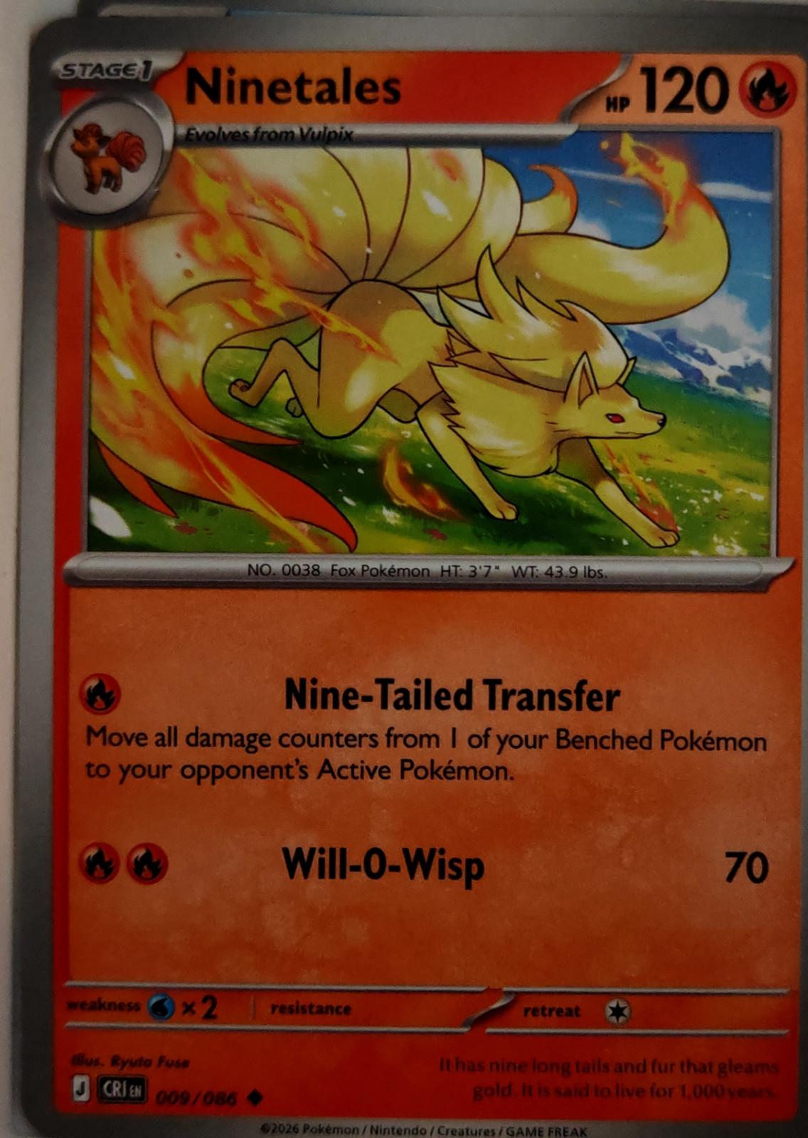 Ninetales - 009/086 - - CHAOS RISING - Pokemon - Uncommon | AA43-2