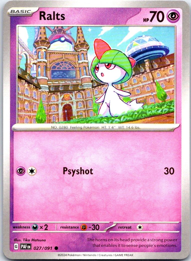 Ralts - 027/091 - - PALDEAN FATES - Pokemon - Common | AB24-10