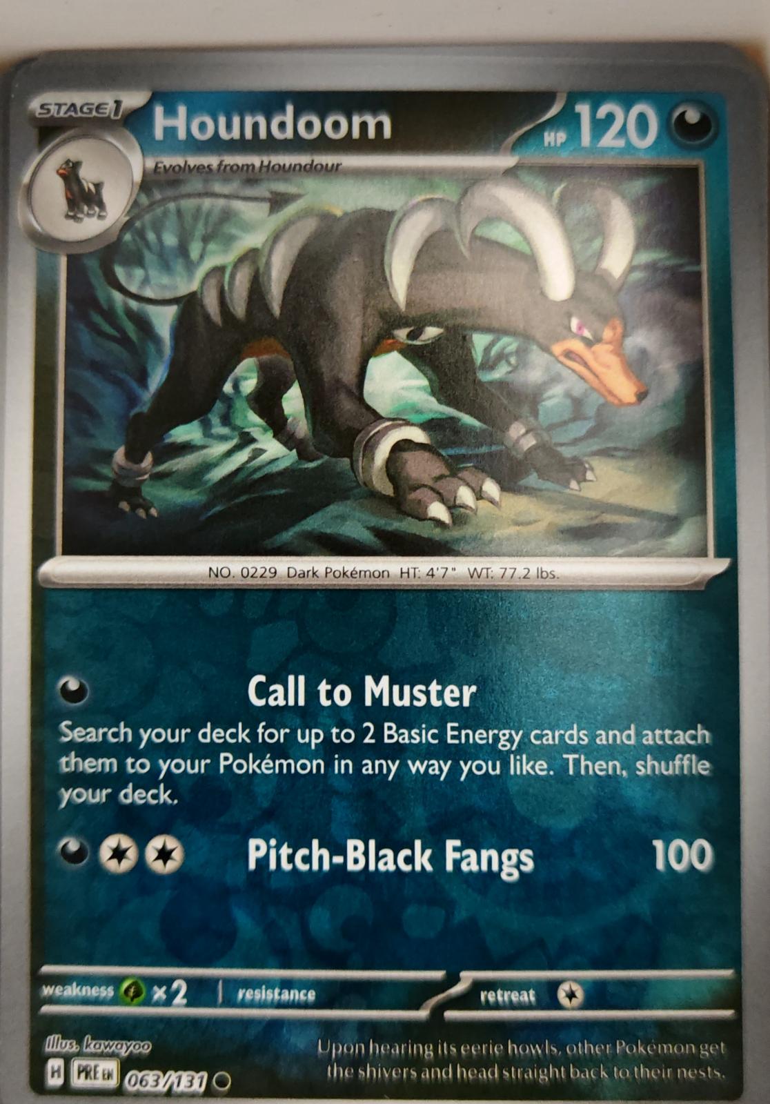 Houndoom - 063/131 - Reverse Holo - PRISMATIC EVOLUTIONS - Pokemon - | AA04-52