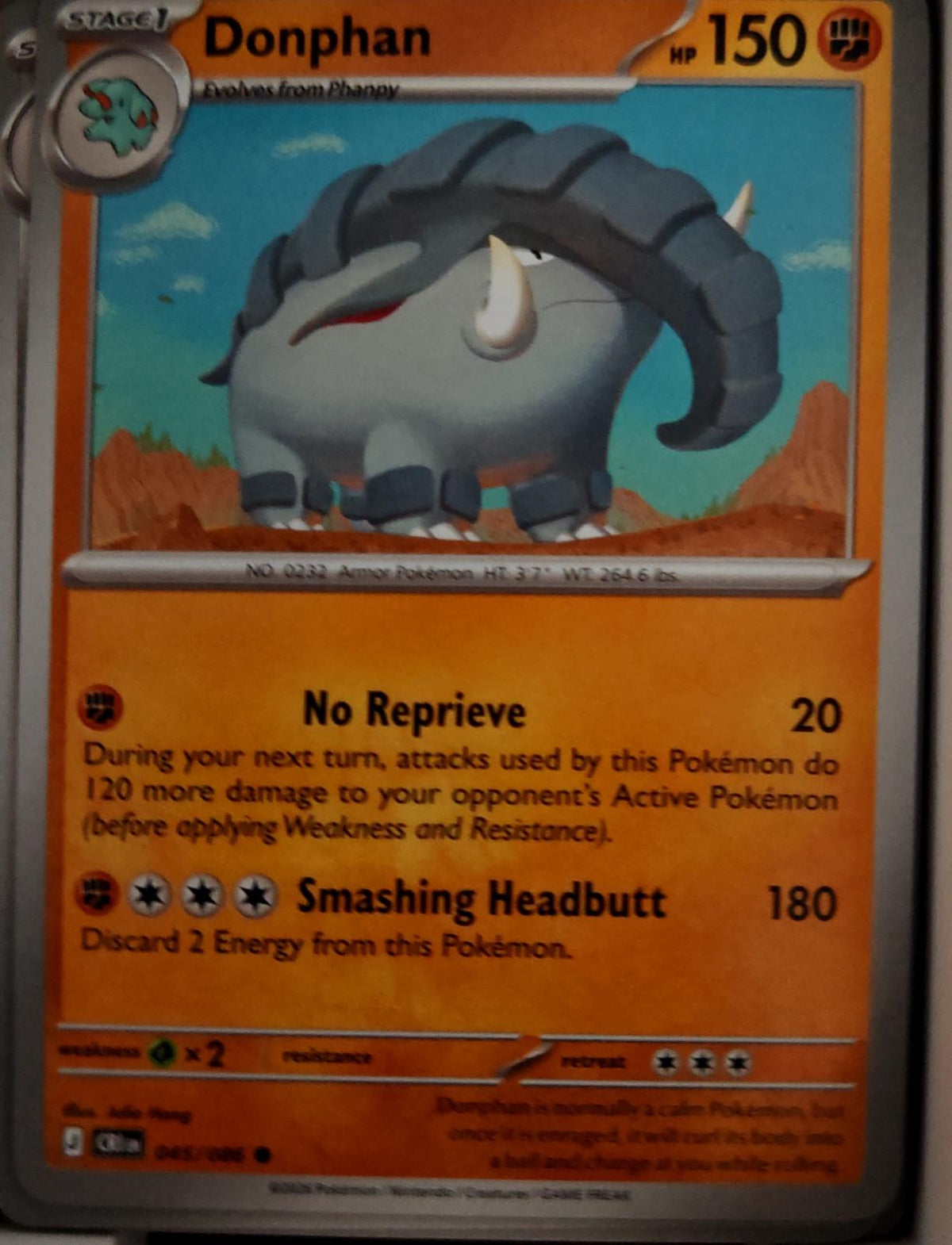 Donphan - 045/086 - - CHAOS RISING - Pokemon - Common | AA43-46