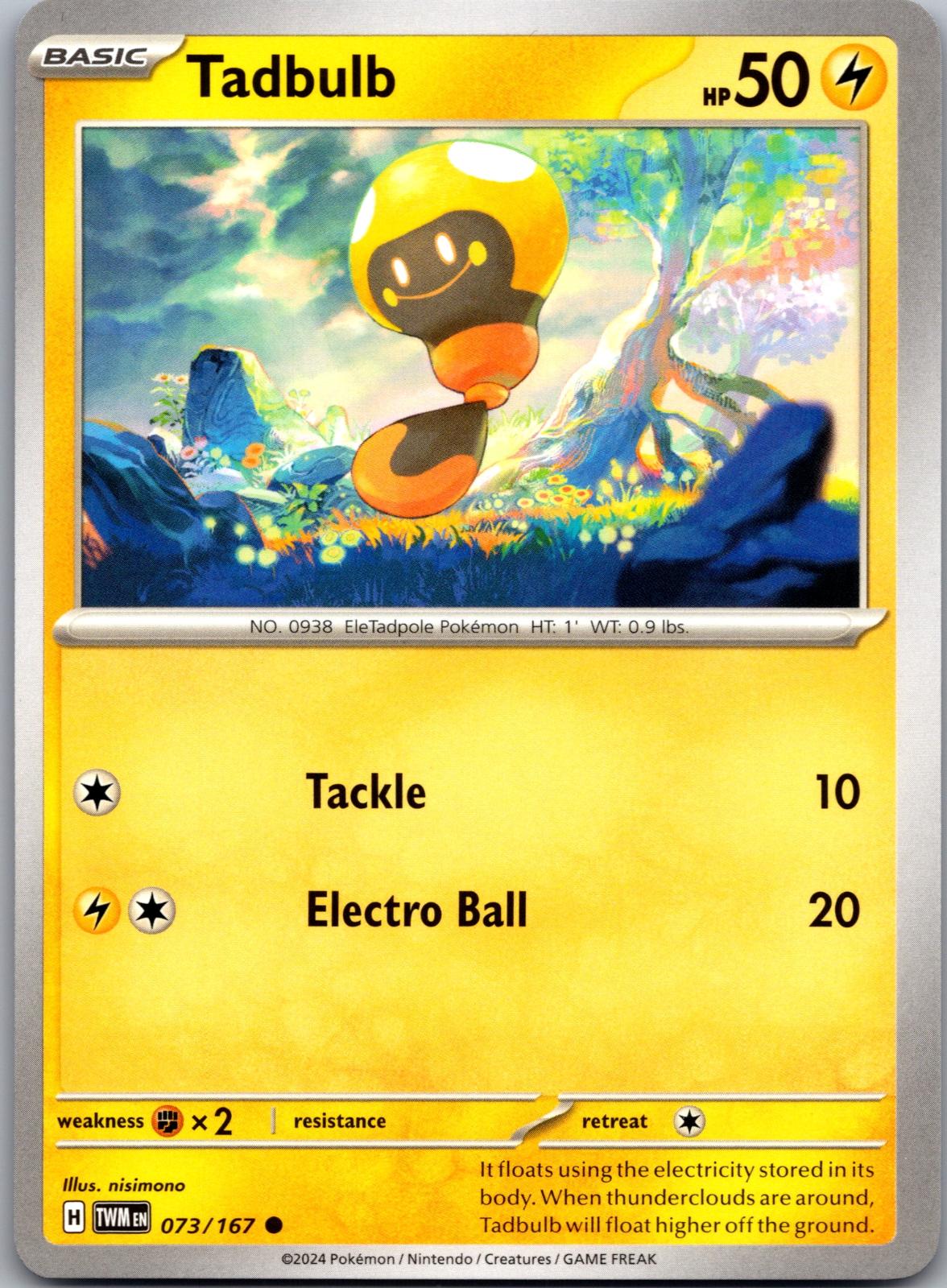 Tadbulb - 073/167 - - TWILIGHT MASQUERADE - Pokemon - Common | AA84-23