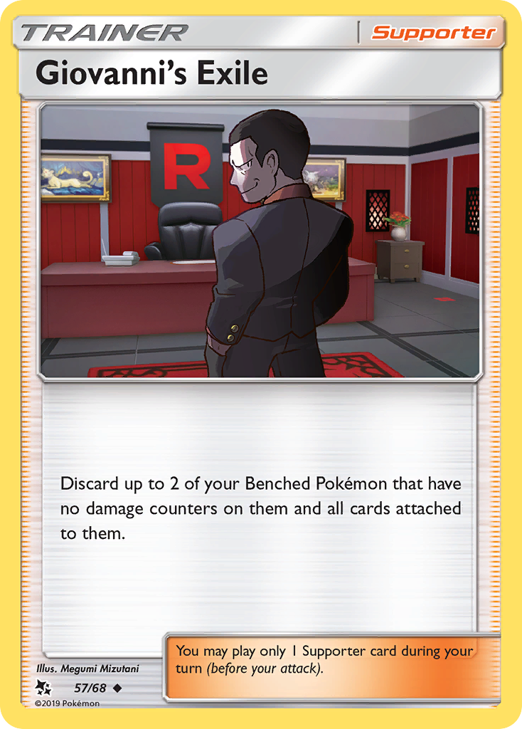 Giovanni's Exile - 57/68 - - HIDDEN FATES - Pokemon - Uncommon | AA70-4