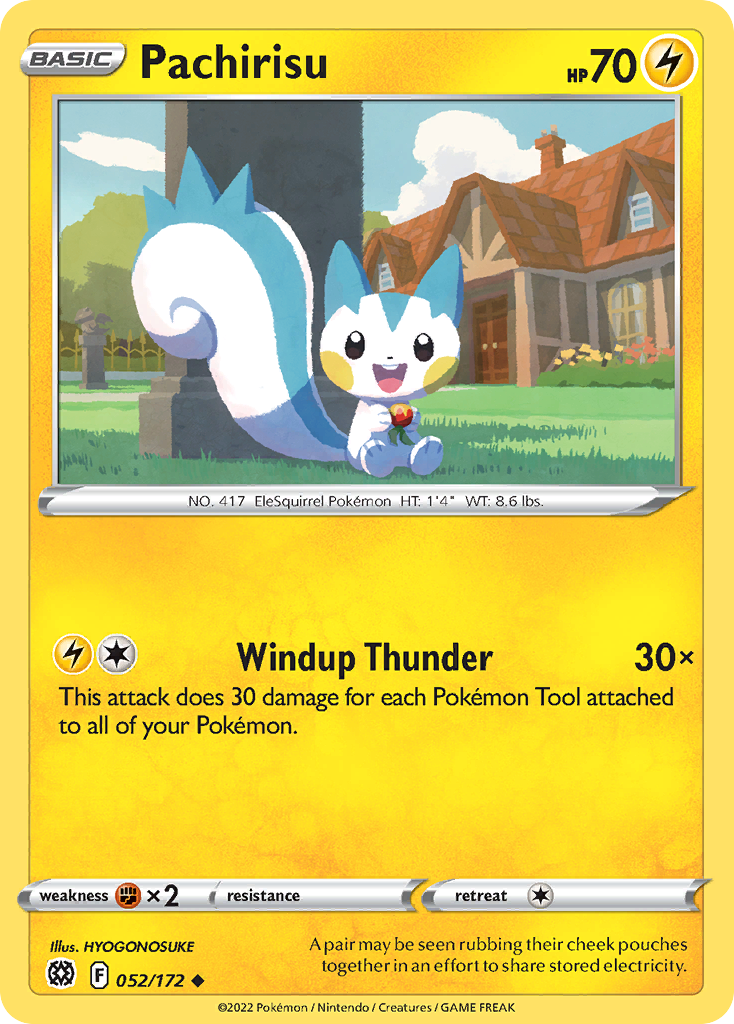 Pachirisu - 052/172 - Reverse Holo - BRILLIANT STARS - Pokemon - | AA22-37