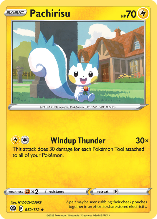 Pachirisu - 052/172 - Reverse Holo - BRILLIANT STARS - Pokemon - | AA22-37