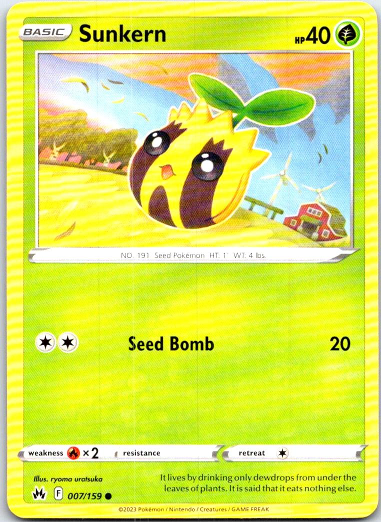 Sunkern - 007/159 - - CROWN ZENITH - Pokemon - Common | AB53-39