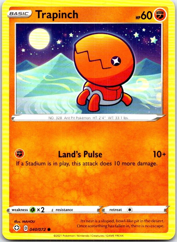 Trapinch - 040/072 - - SHINING FATES - Pokemon - Common | AB98-42
