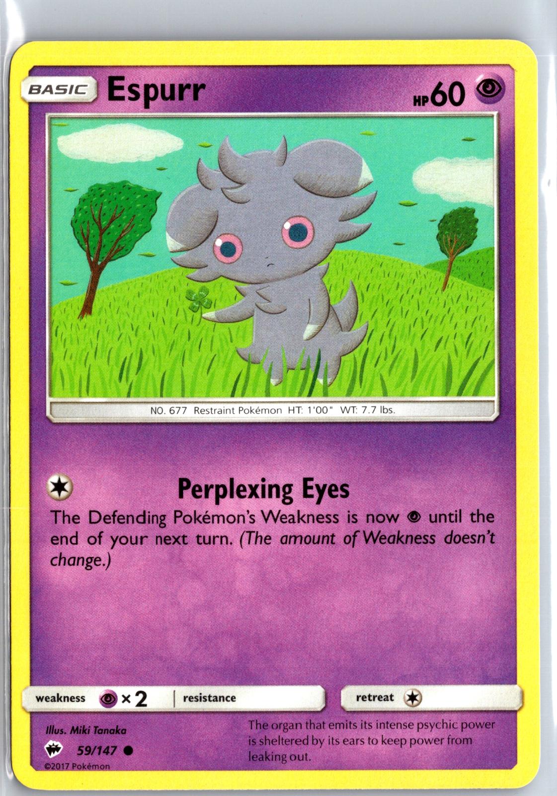 Espurr - 59/147 - - BURNING SHADOWS - Pokemon - Common | AA117-14
