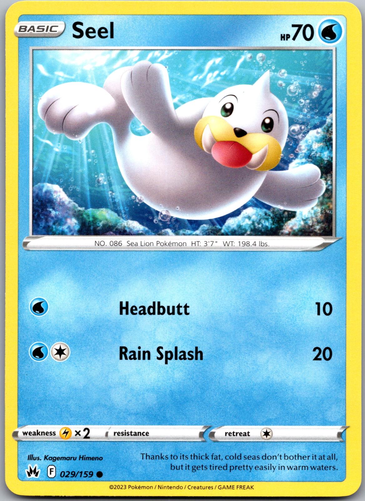 Seel - 029/159 - - CROWN ZENITH - Pokemon - Common | AA92-40