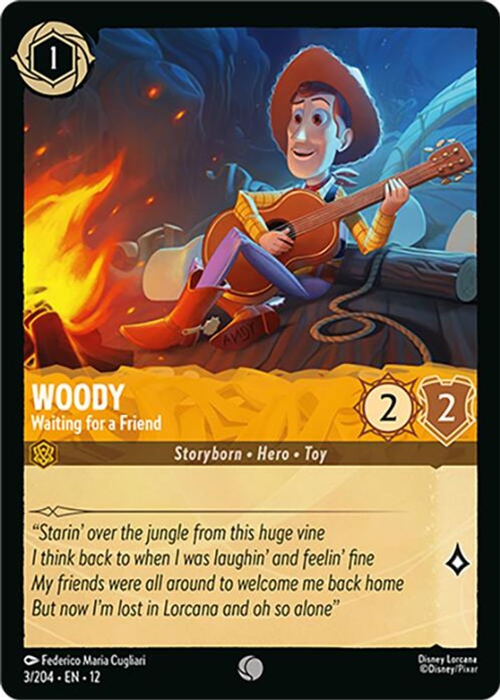 Woody - Waiting for a Friend - 3/204 - - WILDS UNKNOWN - Lorcana - | LAA01-64