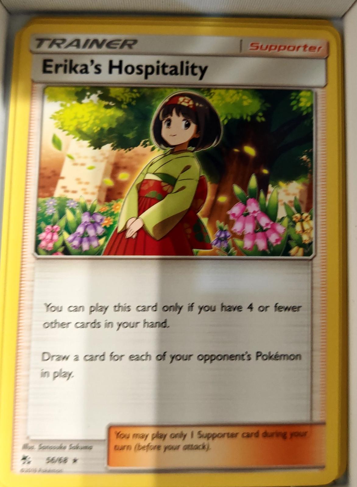 Erika's Hospitality - 56/68 - - HIDDEN FATES - Pokemon - Rare | AA70-8