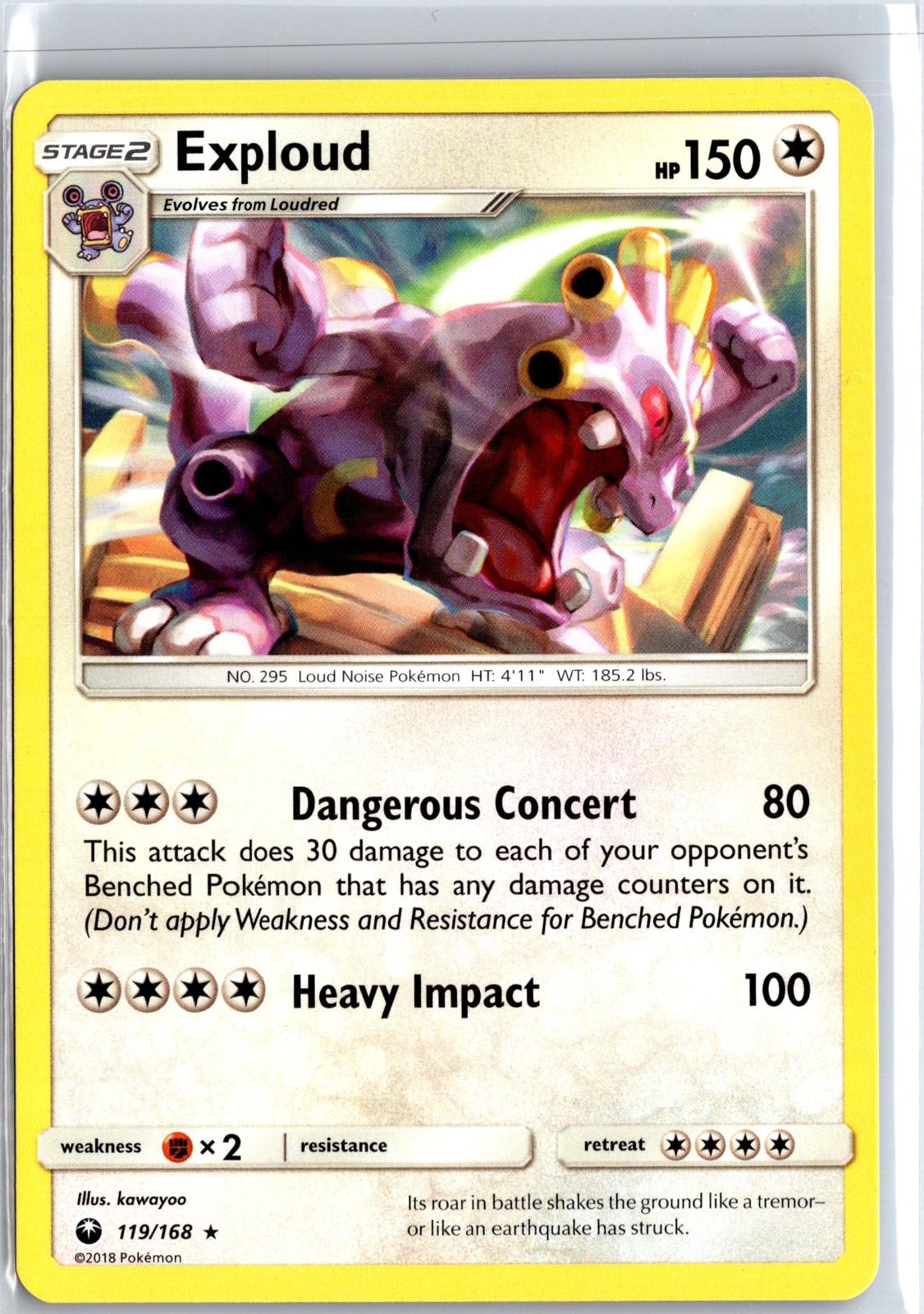 Exploud - 119/168 - - CELESTIAL STORM - Pokemon - Rare | AA117-8