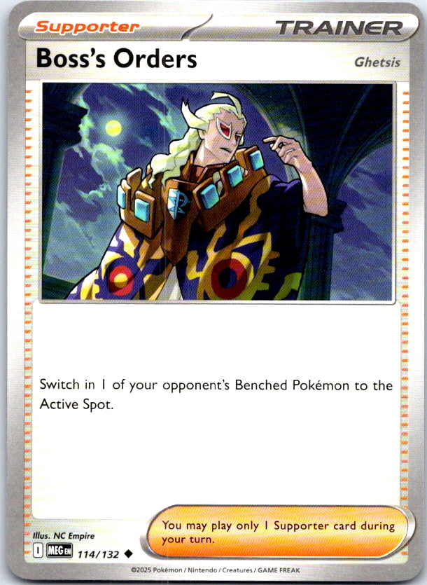 Boss's Orders - 114/132 - - MEGA EVOLUTION - Pokemon - Uncommon | AC23-19