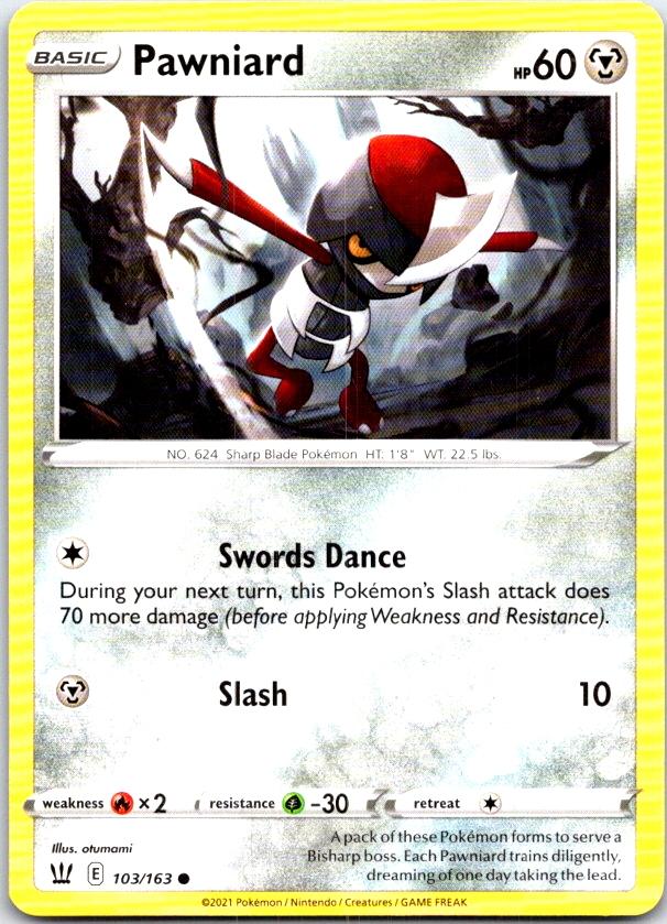 Pawniard - 103/163 - - BATTLE STYLES - Pokemon - Common | AB98-1