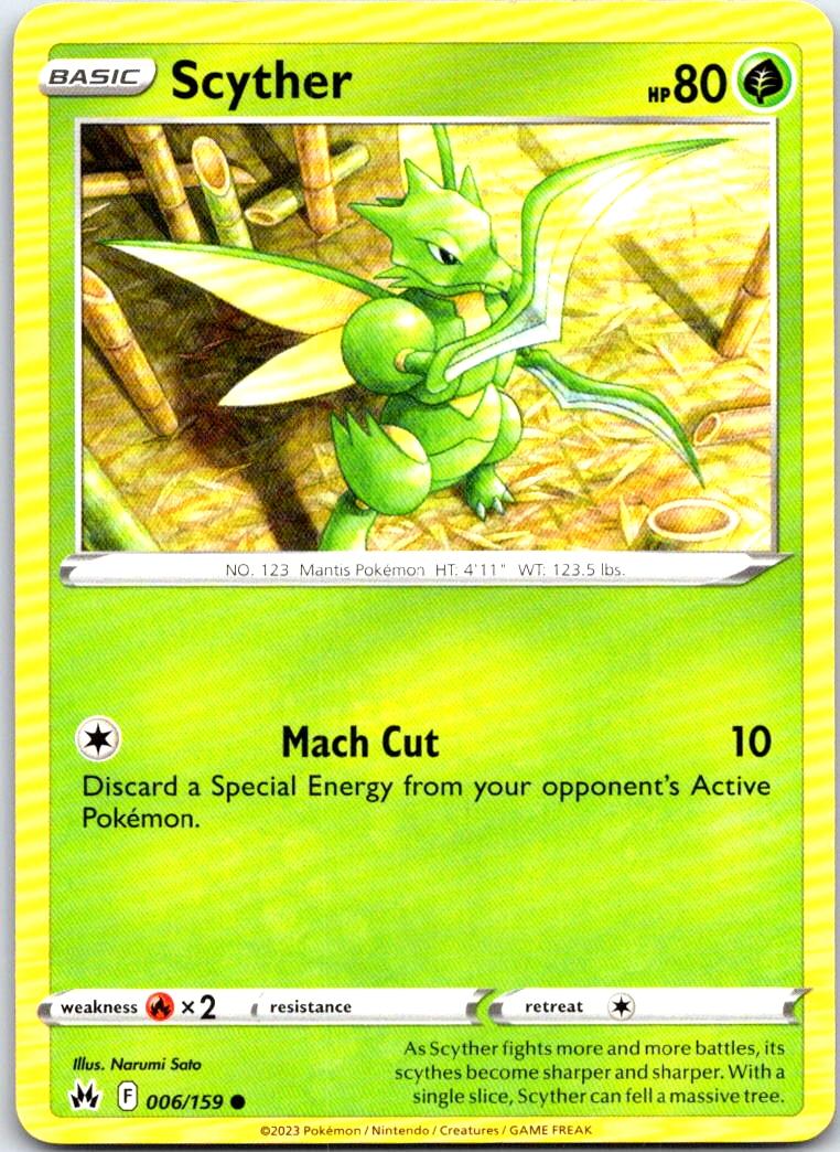 Scyther - 006/159 - - CROWN ZENITH - Pokemon - Common | AB52-32