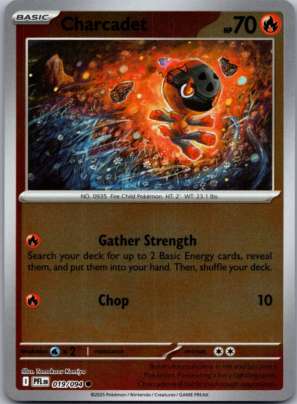 Charcadet - 019/094 - Reverse Holo - PHANTASMAL FLAMES - Pokemon - | AA80-7