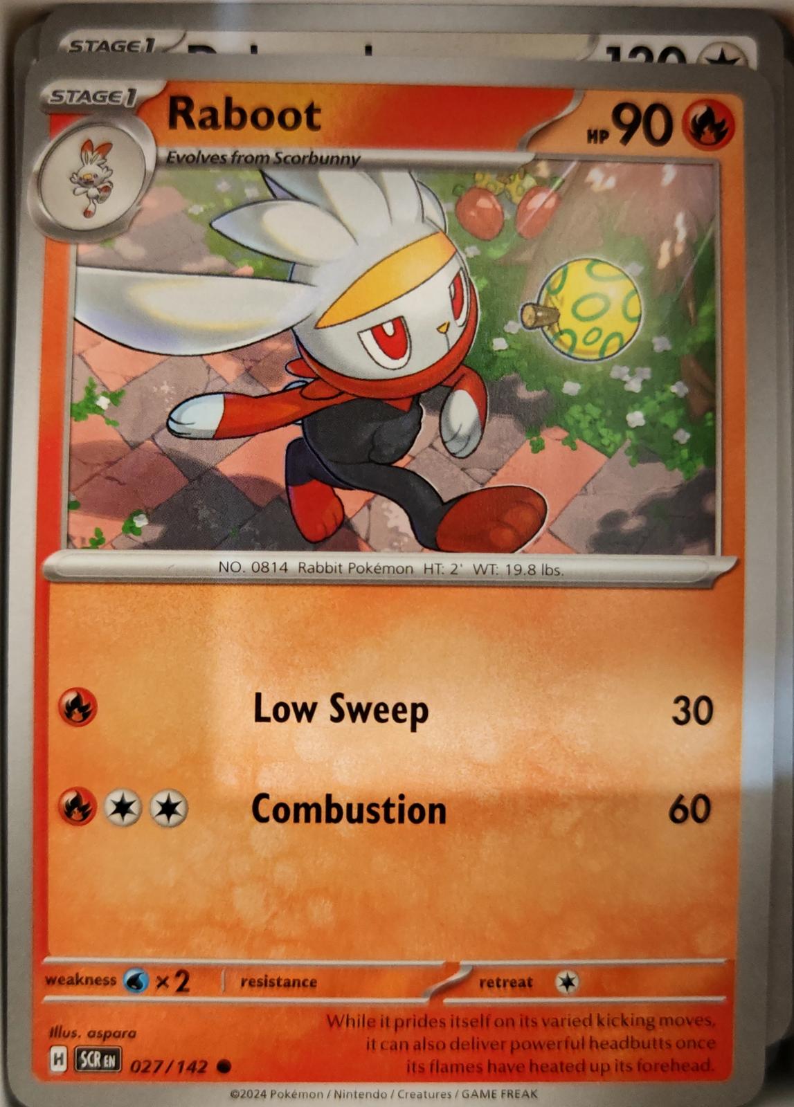 Raboot - 27/142 - - STELLAR CROWN - Pokemon - Common | AA05-68