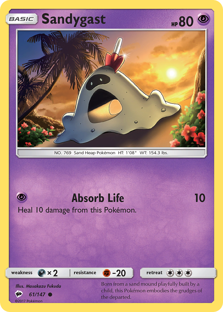 Sandygast - 61/147 - - BURNING SHADOWS - Pokemon - Common | AA66-26