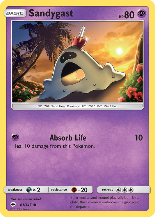 Sandygast - 61/147 - - BURNING SHADOWS - Pokemon - Common | AA66-26