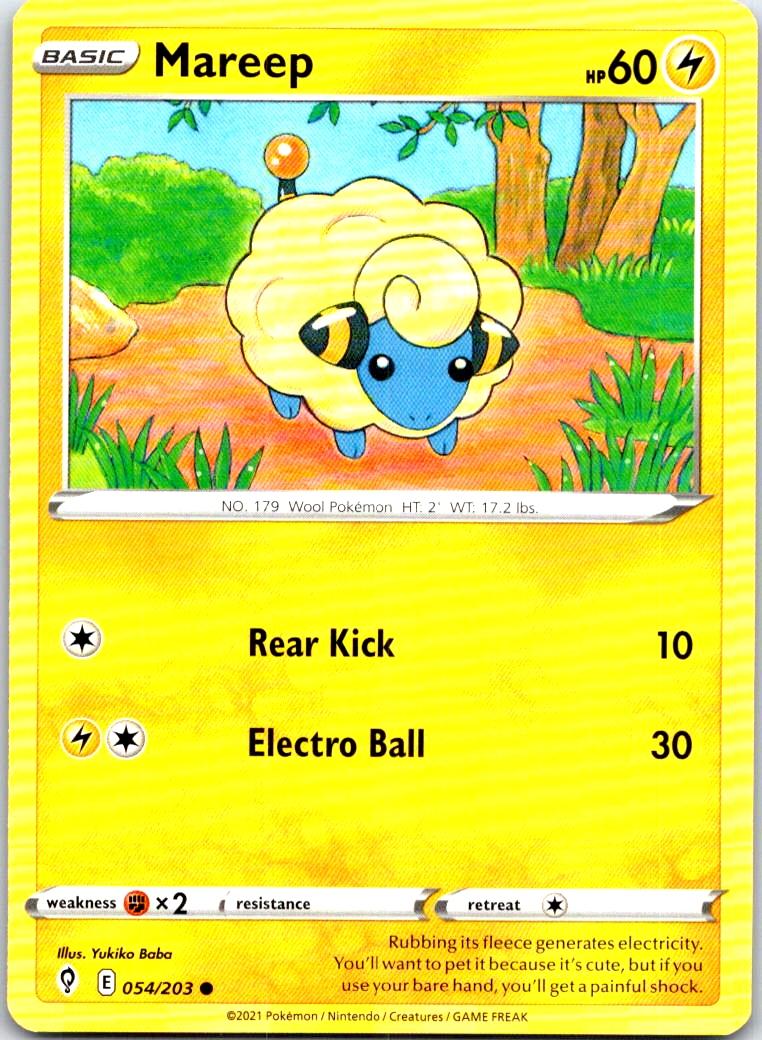 Mareep - 054/203 - - EVOLVING SKIES - Pokemon - Common | AB37-28