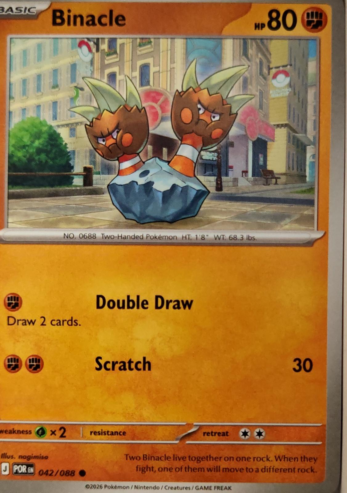 Binacle - 042/088 - - PERFECT ORDER - Pokemon - Common | AA11-9