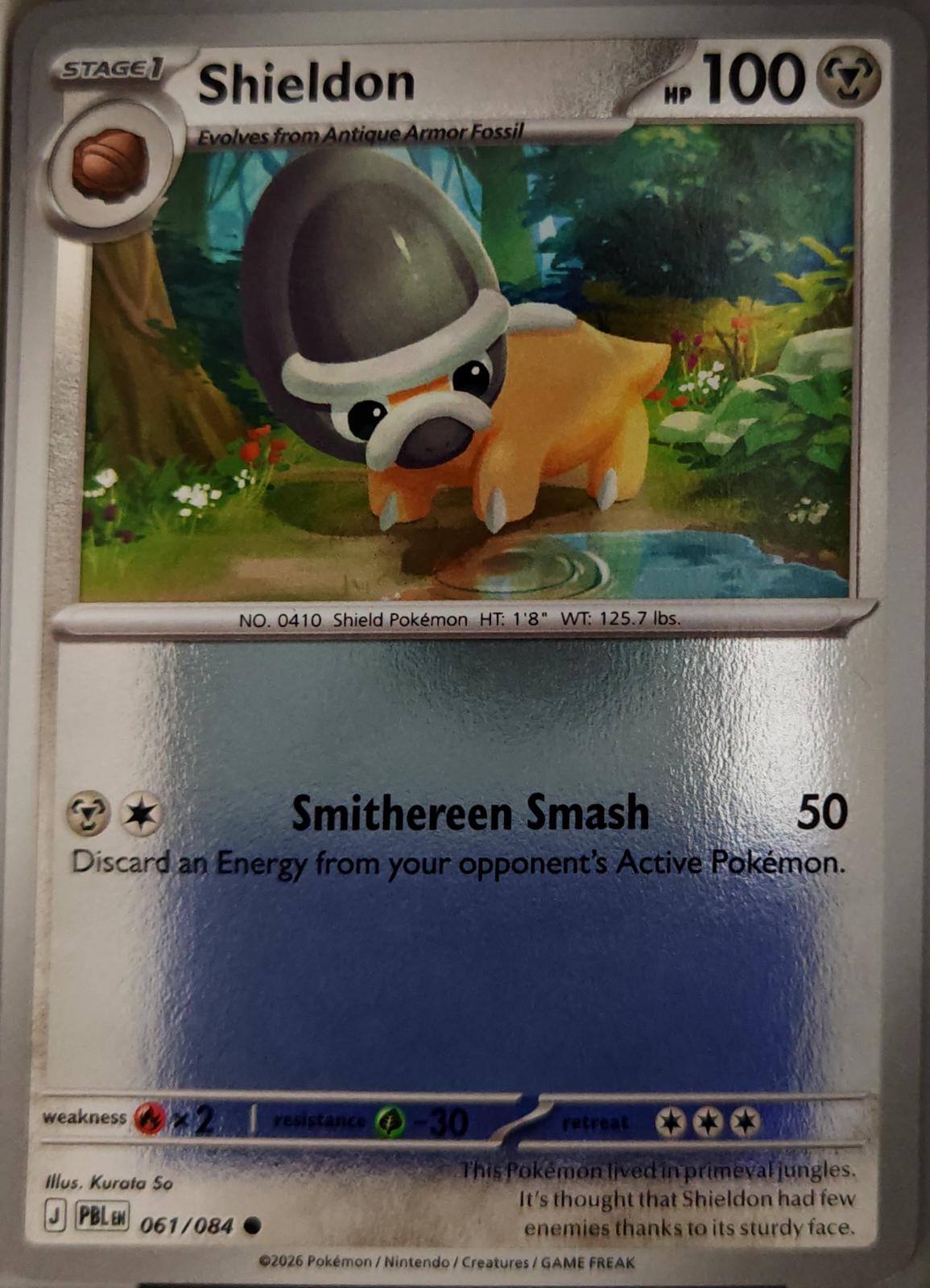 Shieldon - 061/084 - Reverse Holo - PITCH BLACK - Pokemon - Common | AA26-20
