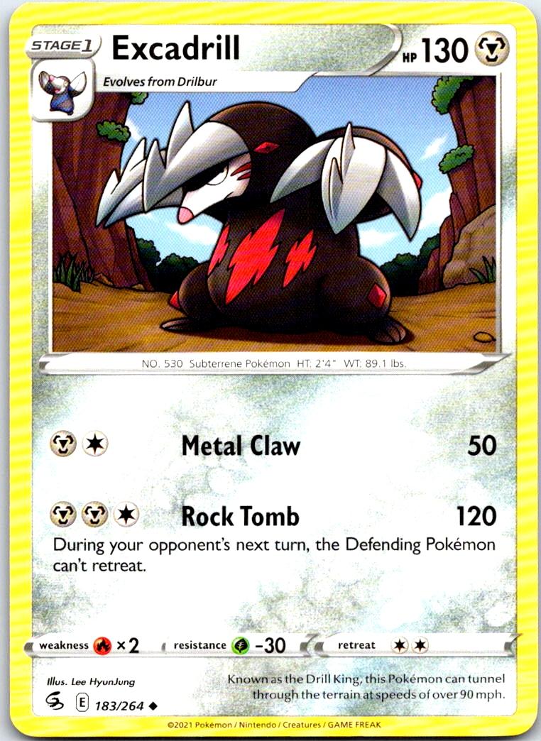 Excadrill - 183/264 - - FUSION STRIKE - Pokemon - Uncommon | AB34-23