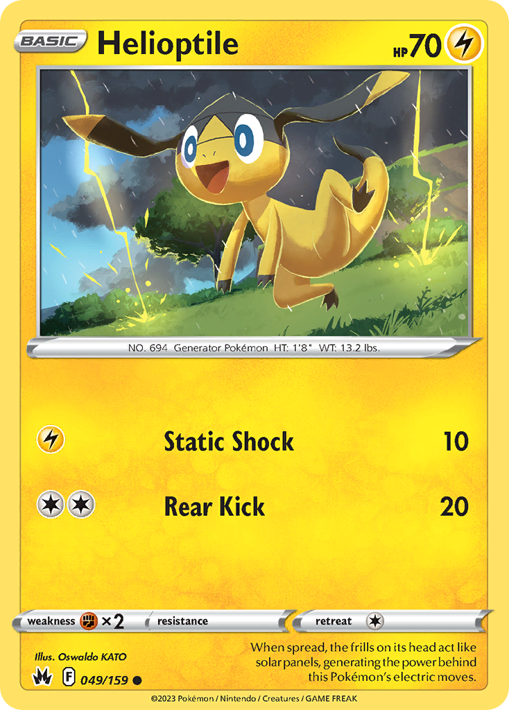 Helioptile - 049/159 - - CROWN ZENITH - Pokemon - Common | AA100-37