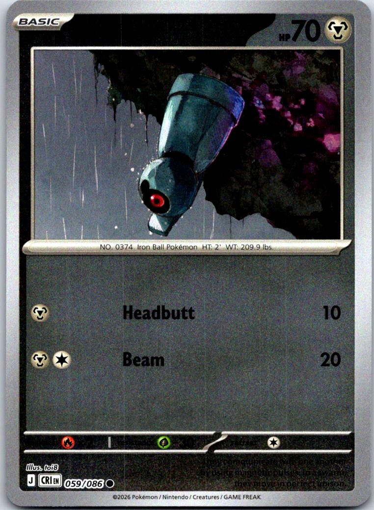 Beldum - 059/086 - Reverse Holo - CHAOS RISING - Pokemon - Common | AA124-21