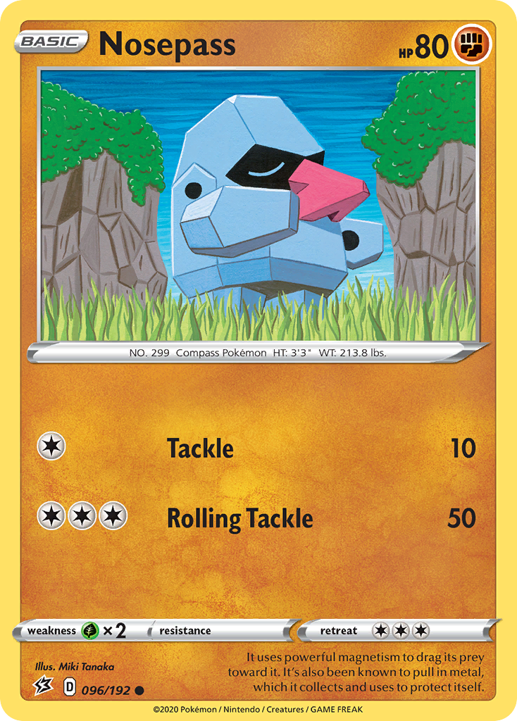 Nosepass - 096/192 - - REBEL CLASH - Pokemon - Common | AA67-44