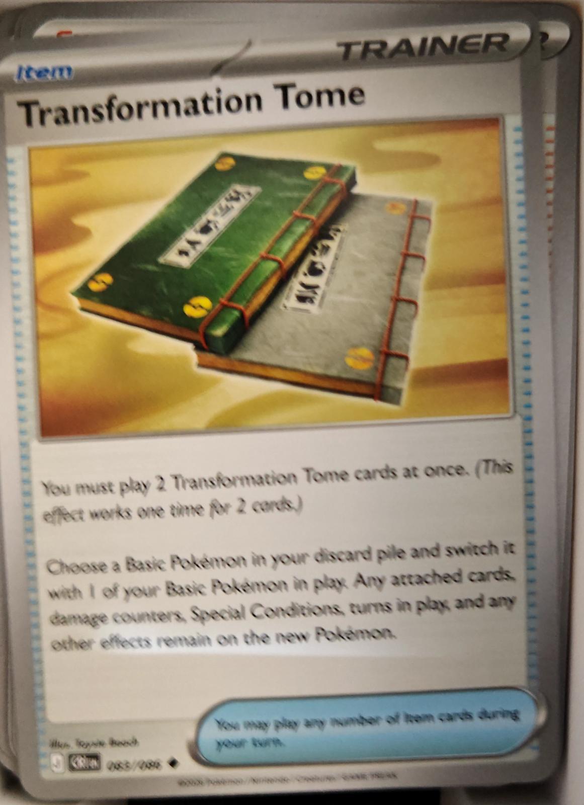 Transformation Tome - 083/086 - - CHAOS RISING - Pokemon - Uncommon | AA20-90