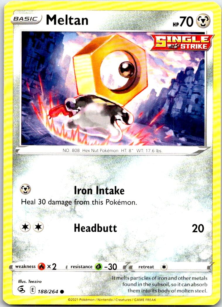Meltan - 188/264 - - FUSION STRIKE - Pokemon - Common | AB39-35