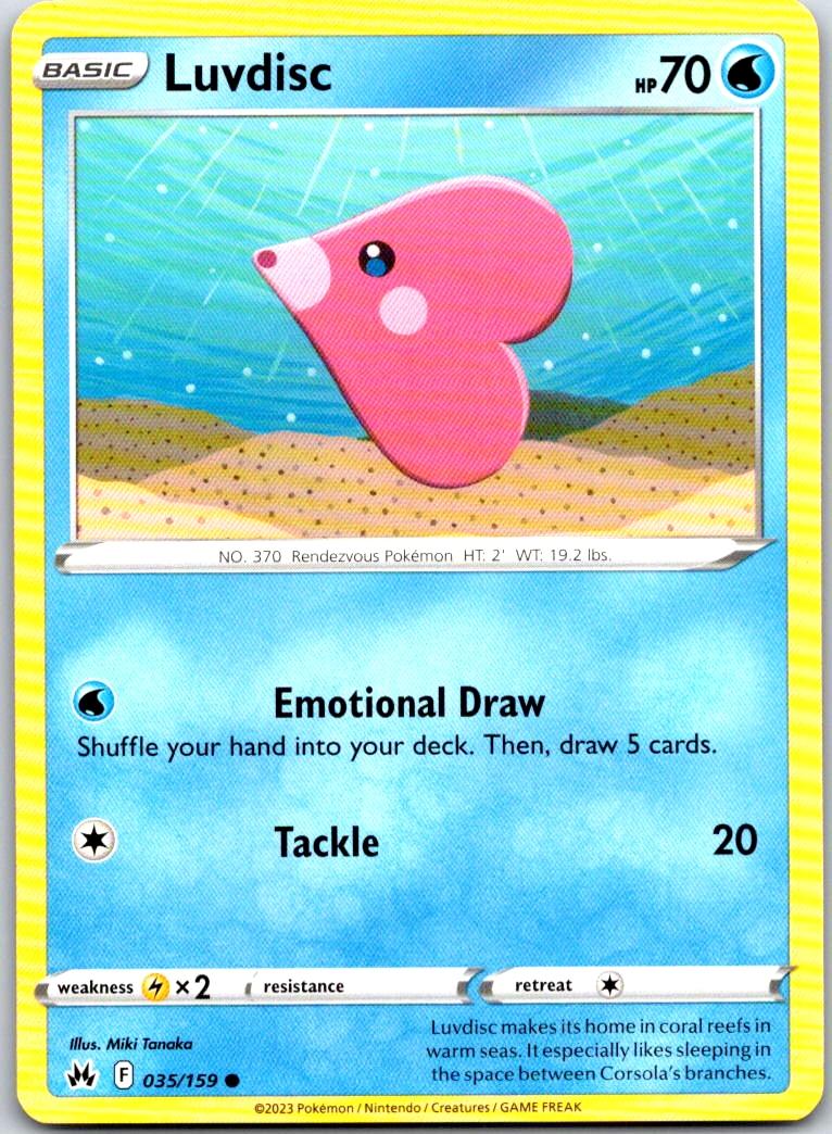 Luvdisc - 035/159 - - CROWN ZENITH - Pokemon - Common | AA101-29