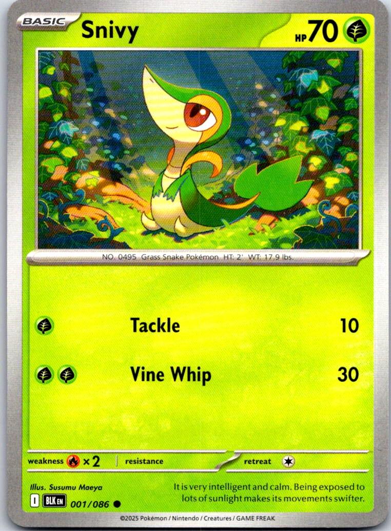 Snivy - 001/086 - - BLACK BOLT - Pokemon - Common | AA107-48