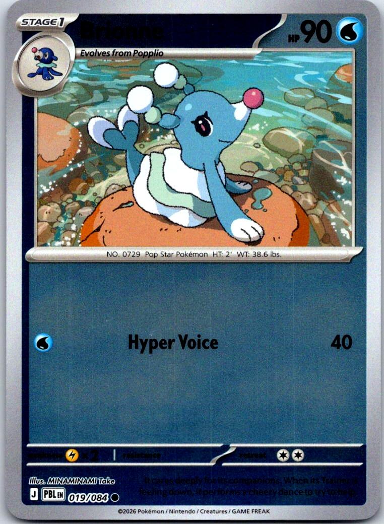 Brionne - 019/084 - Reverse Holo - PITCH BLACK - Pokemon - Common | AA124-42