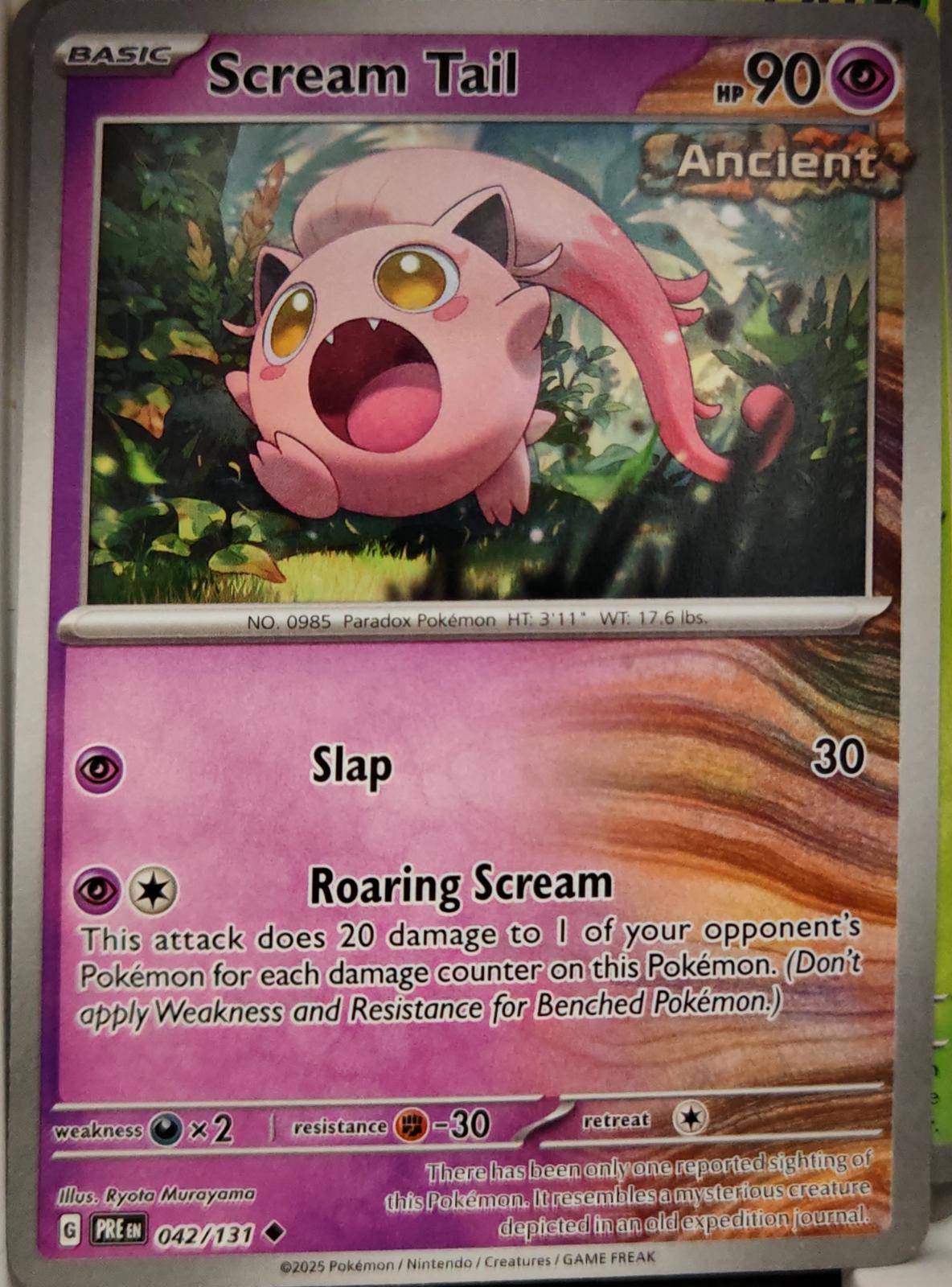 Scream Tail - 042/131 - - PRISMATIC EVOLUTIONS - Pokemon - Uncommon | AA03-11