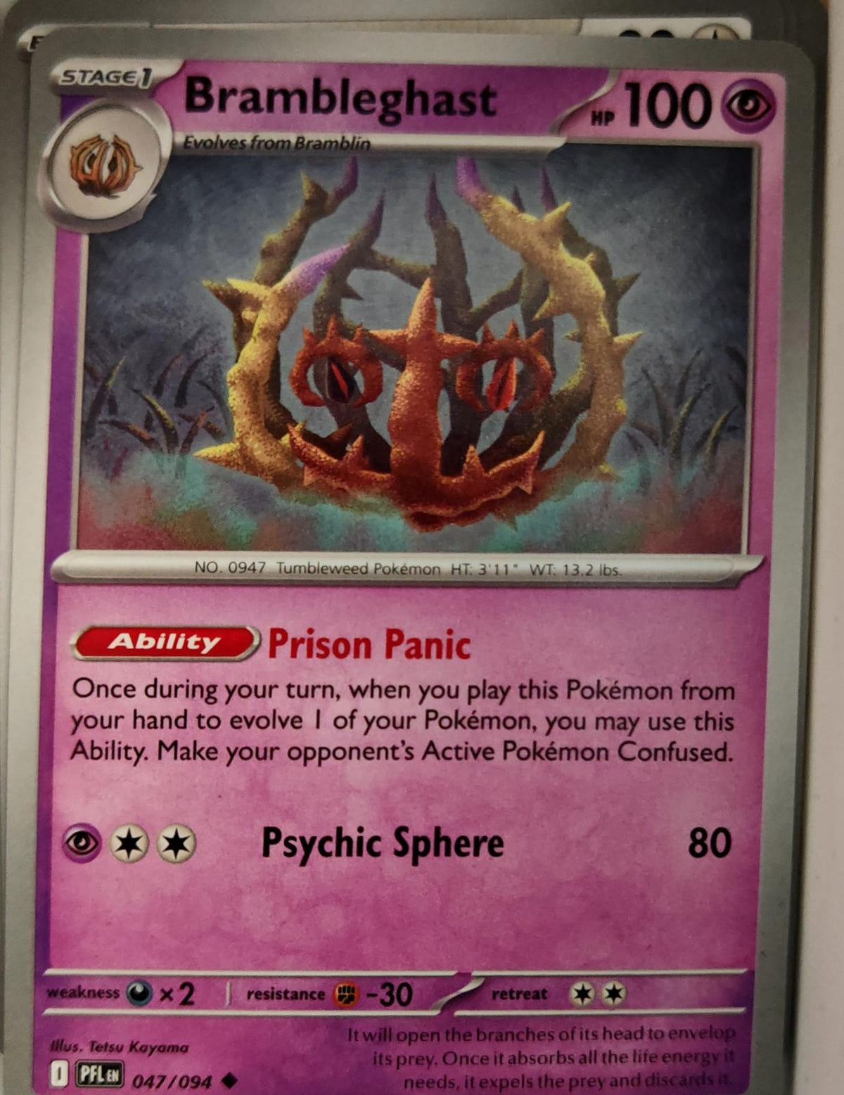 Brambleghast - 047/094 - - PHANTASMAL FLAMES - Pokemon - Uncommon | AA12-10