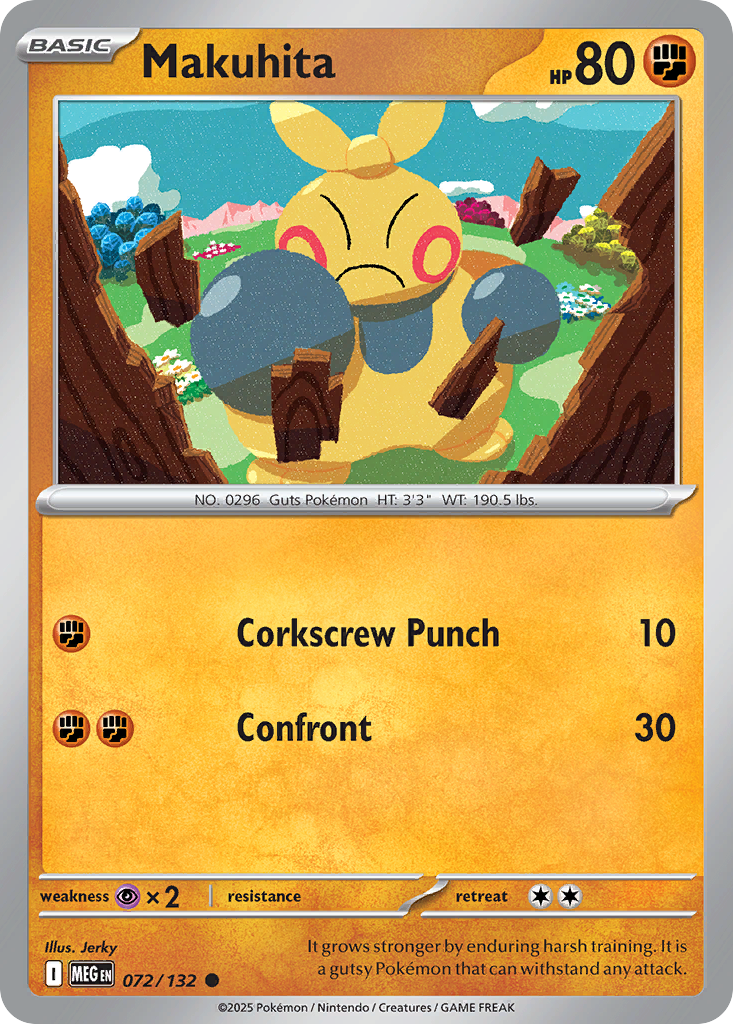 Makuhita - 072/132 - - MEGA EVOLUTION - Pokemon - Common | AA23-67