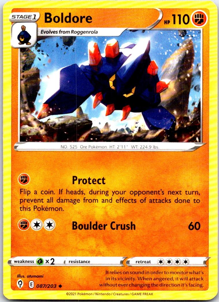 Boldore - 087/203 - - EVOLVING SKIES - Pokemon - Uncommon | AB36-19
