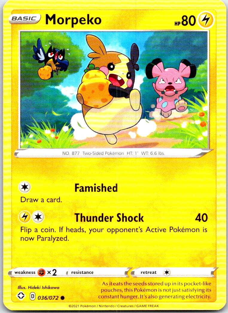 Morpeko - 036/072 - - SHINING FATES - Pokemon - Common | AB97-17