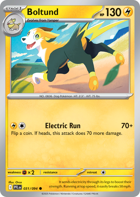 Boltund - 031/094 - Reverse Holo - PHANTASMAL FLAMES - Pokemon - | AA56-35
