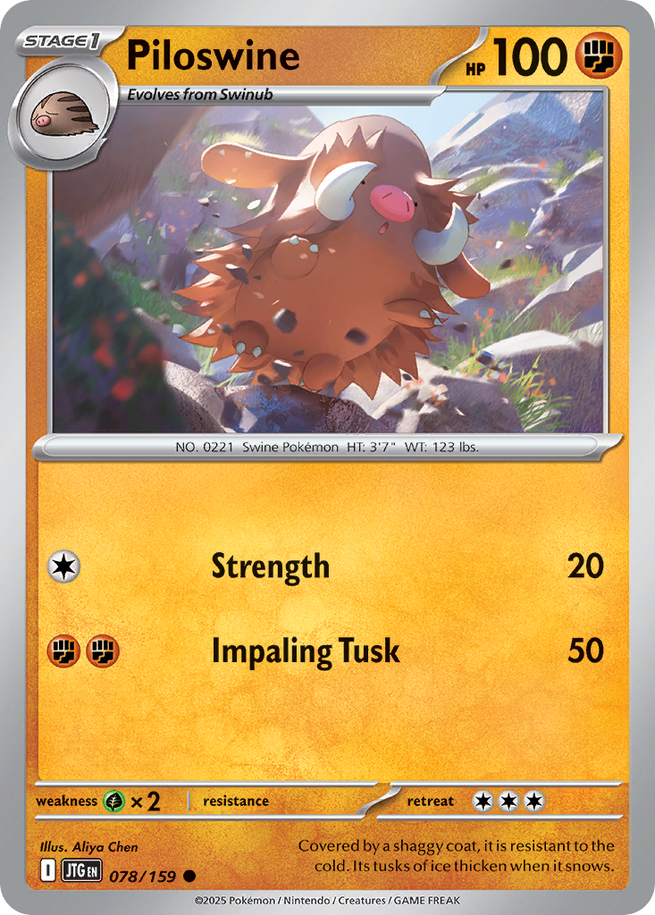 Piloswine - 078/159 - - JOURNEY TOGETHER - Pokemon - Common | AA23-52